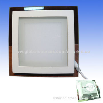 12W 900lm Square LED Panel Lights, 160°/AC110-240V/>75CRI/>0.92PF/Aluminum+Glass/3yrs GuaranteeNew